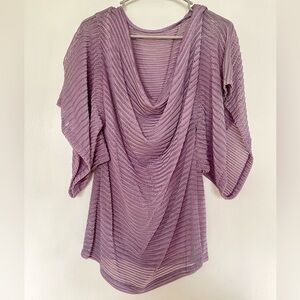 Lavender Knit Drape Top